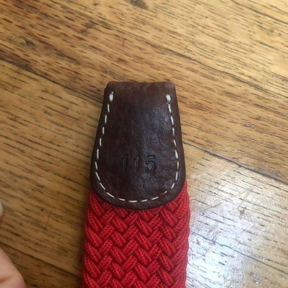 Piranha Made in France Woven Red Belt - Men's sz 38"-40" - Picture 6 of 7